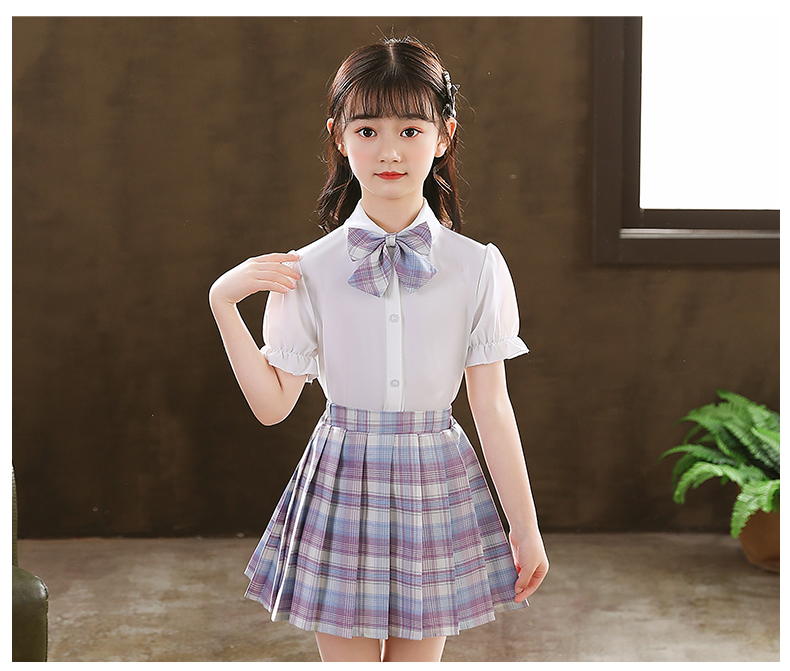 迪士尼品牌童装女童jk套装连衣裙小学生夏装公主裙短袖套裙儿童学院风