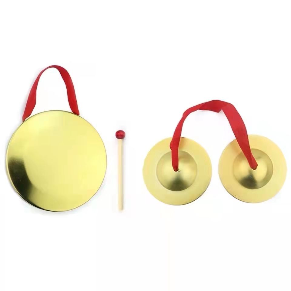 迷你小铜镲小铜锣幼儿园表演三句道具敲击乐器小镲小钹儿童打击锣