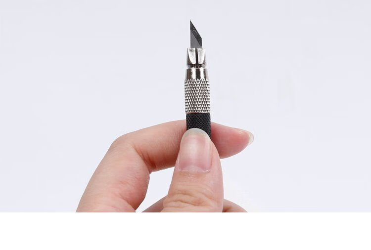 ouio美工笔刀刻刀手帐和纸胶带切割橡皮章雕刻刀笔式裁纸刀手黑色笔刀