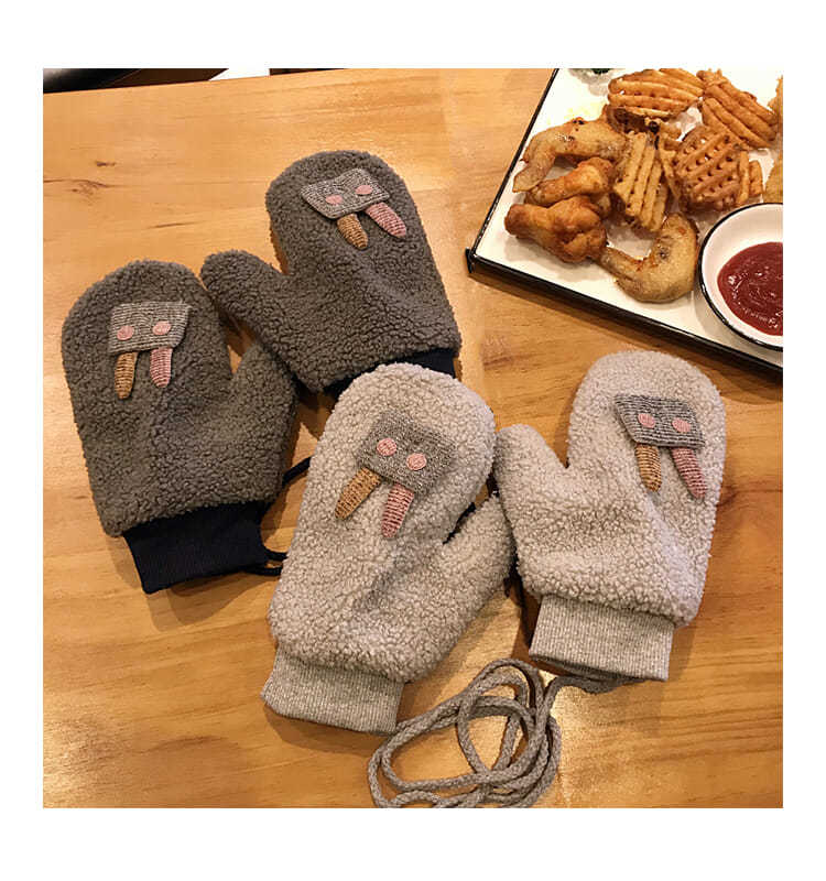 霏楚新品龙爪手套网红绒毛防寒保暖手套男女冬可爱加厚学生韩版全连指