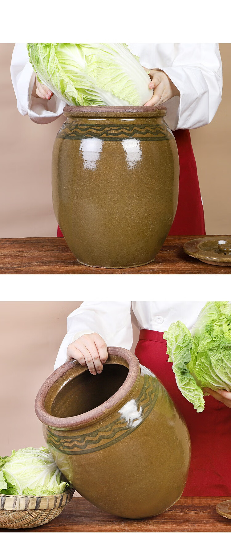 咸菜罐泡菜容器家用老式自制腌菜罐加厚密封泡菜坛子腌蒜缸坛子腌菜