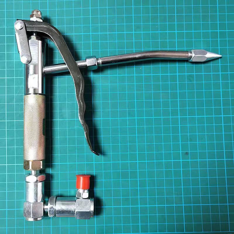 通用高压气动黄油机万向枪头嘴配件管气压黄油枪把手动细丝注油器通用