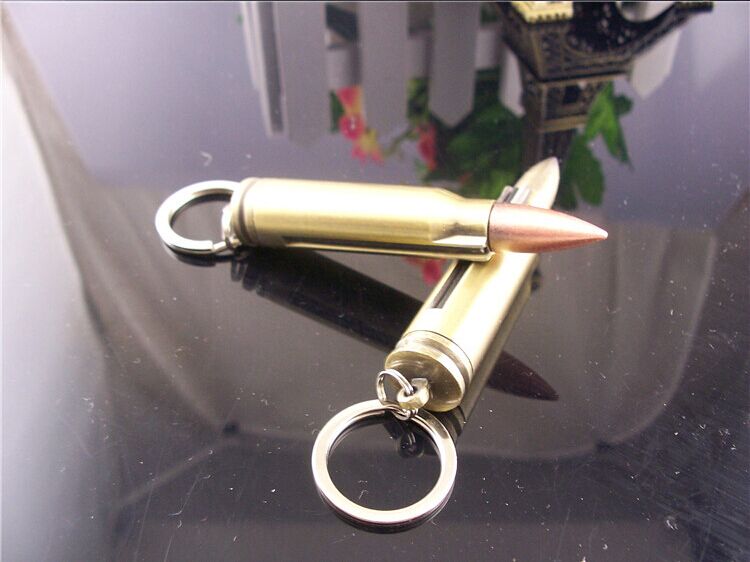 煤油防水万次火柴钥匙扣子弹模型造型创意明火防风打火机点烟器复古