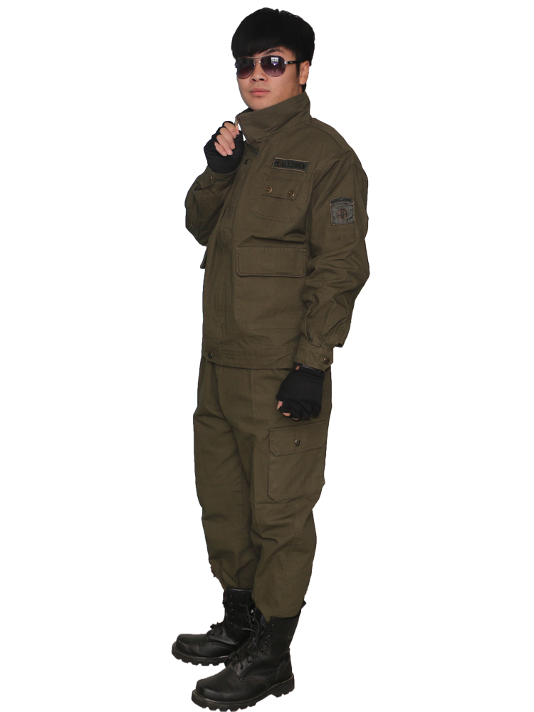 迷彩服男套装工程服春秋季纯棉加厚劳保工作服保安作训服耐磨建筑工地