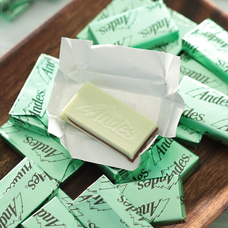 薄荷夹心黑巧美国进口andes安迪士单双层薄荷夹心巧克力薄荷水果可可