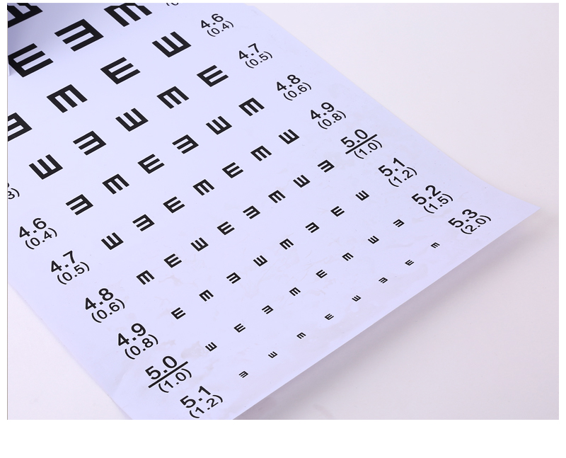 展浩(zhanhao) 标准对数视力表儿童对数视力表图 远视表挂图 成人视力