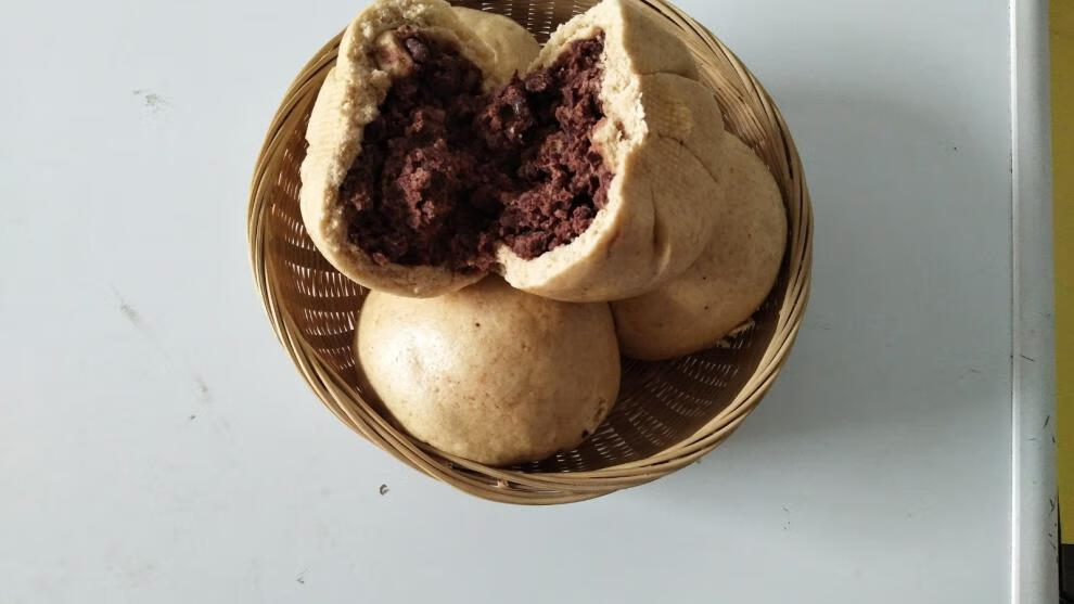 山东老面引子纯手工粗粮馒头全麦红豆豆包每个200克10个一份 200克10