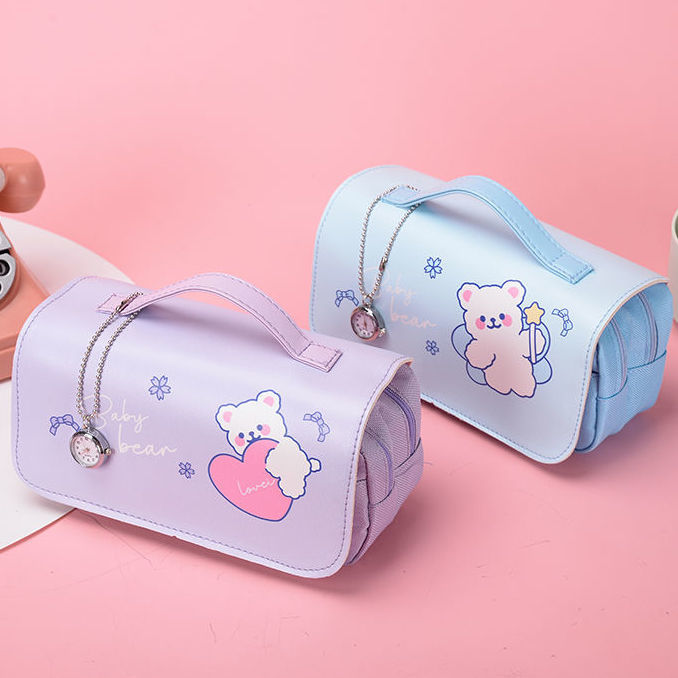fajh 文具盒女孩漂亮 卡通笔袋韩版四层文具袋大容量女初中小学生可爱