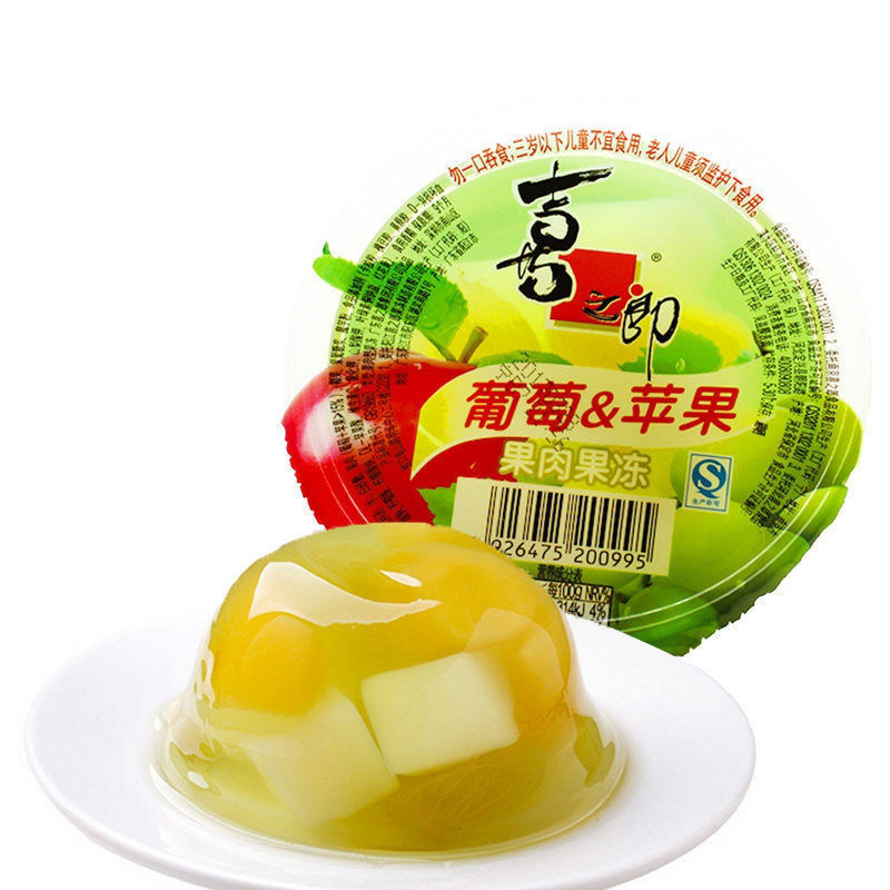 喜之果肉果冻大杯装200g杯零食布丁蜜桔味200g10个
