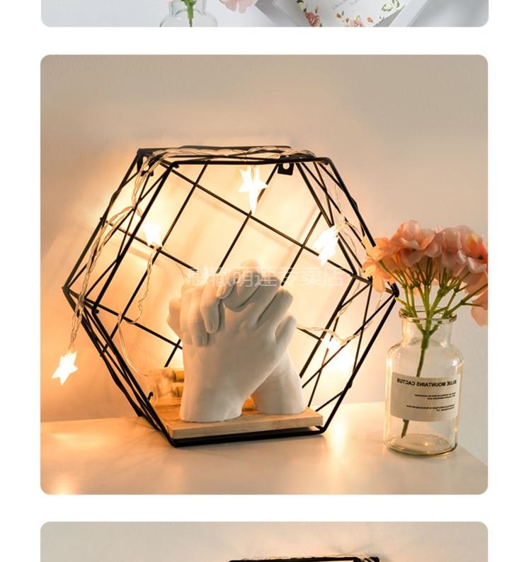 手模型石膏情侣手模型石膏情侣手膜生日礼物diy抖音克隆粉粉款印泥