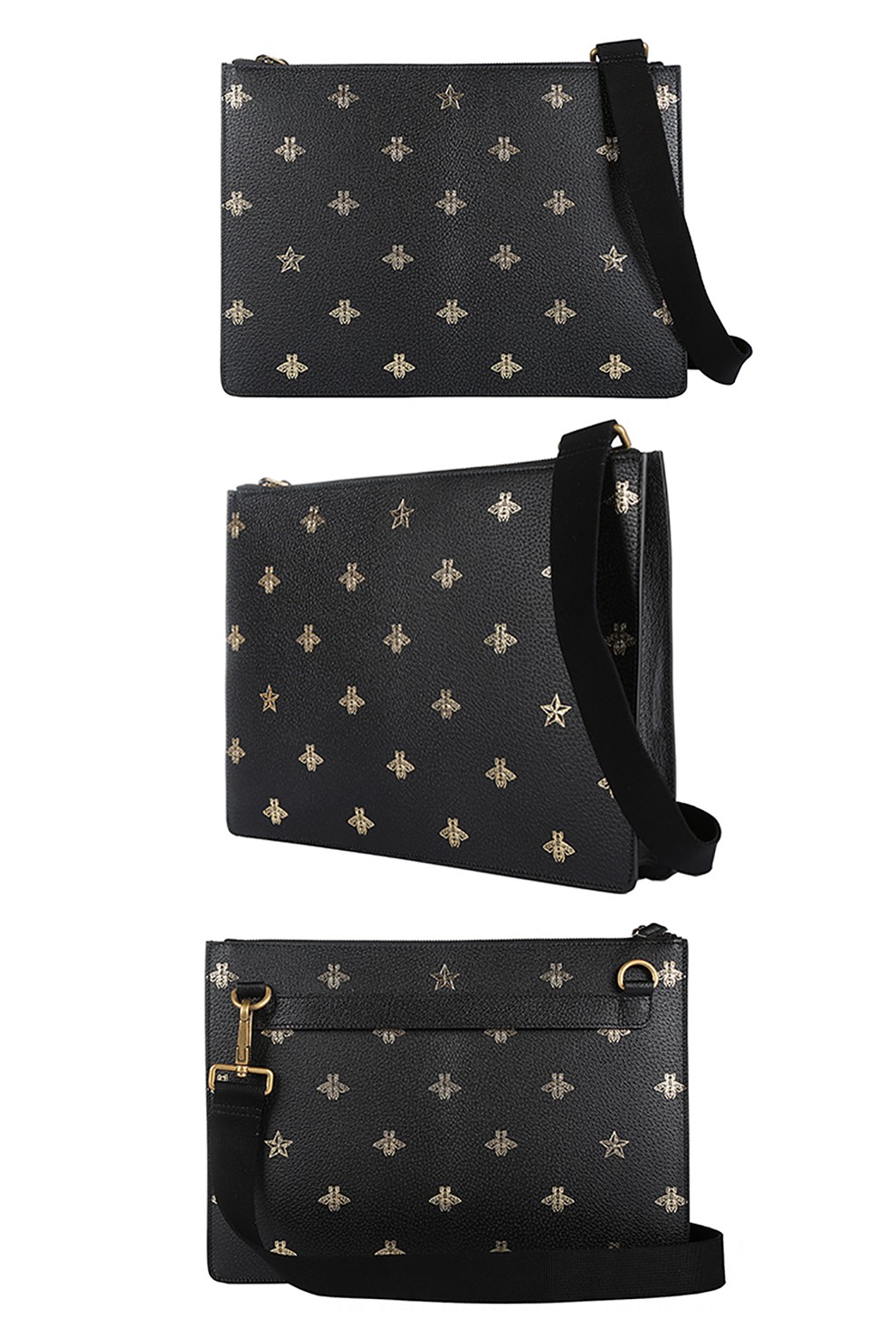 gucci古驰男士单肩斜挎包手拿包蜜蜂和星星图案 450976 dj2mt 8474