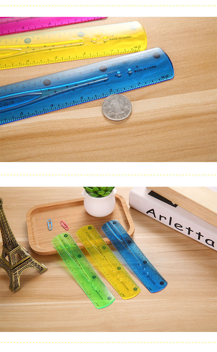 e折不断的尺子15/20cm软尺学生尺子文具办公用软直尺多功能软胶尺君诚