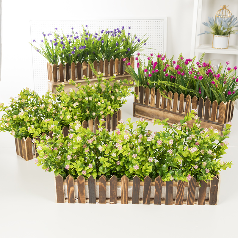 【优选好物】仿生花50cm栅栏花 客厅阳台装饰 盆栽仿真花假花绿植围栏