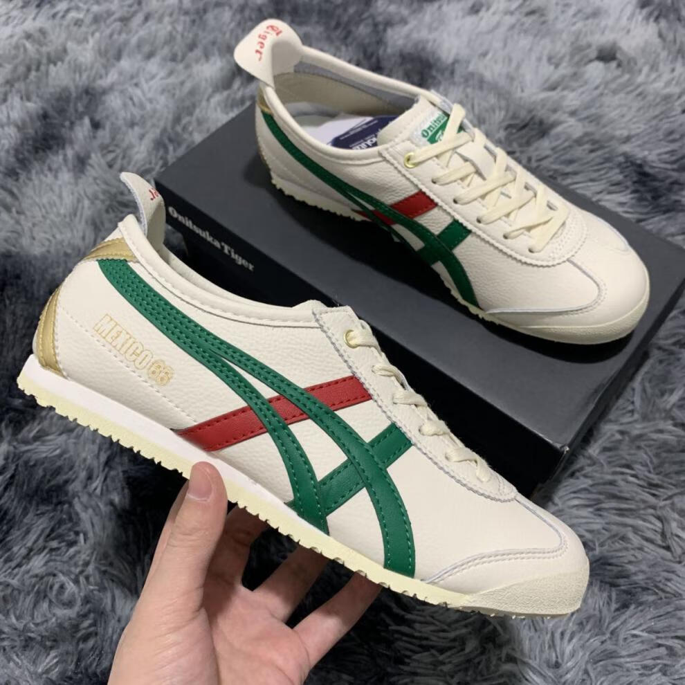 老虎鞋鬼冢虎tiger阿甘男女款小白鞋休闲鞋同款德训鞋一脚蹬小白鞋