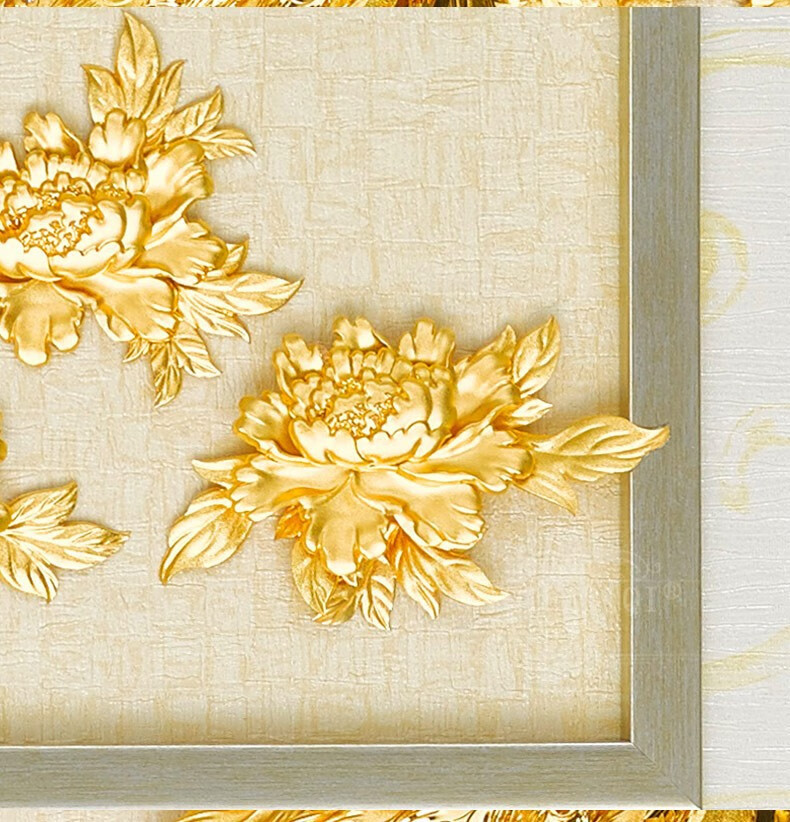 法帝旗轻奢品牌 金箔装饰画花开富贵送朋友领导商务乔迁礼物家居装饰
