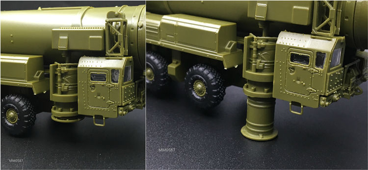 神孩子4d白杨洲际导弹发射车1:72拼装军事模型仿真弹道导弹车雷达车