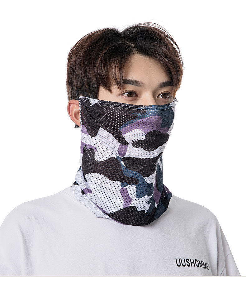 面罩骑行防晒面巾男士户外钓鱼脸罩遮脸面纱夏季围脖口罩脖套美利坚