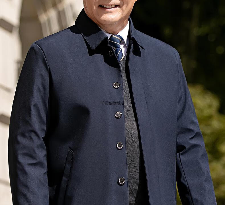 70岁老头夹克外套春爸爸男中老年人春装茄克衫60岁爷爷老人翻领男士