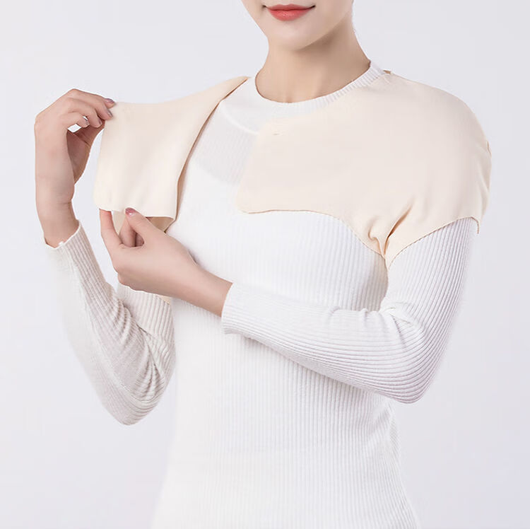 护肩保暖全加绒男女士防寒中老年护肩膀肩周炎产妇月子披肩加绒深灰色