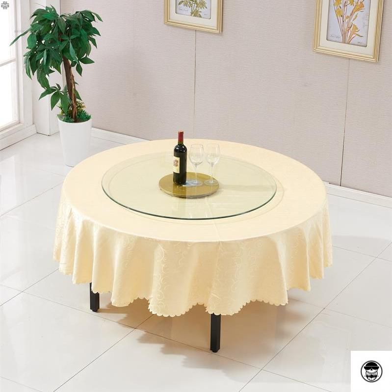 折叠圆桌大圆桌12人家用酒店圆餐桌带转盘圆桌面板15人20人圆台面 1