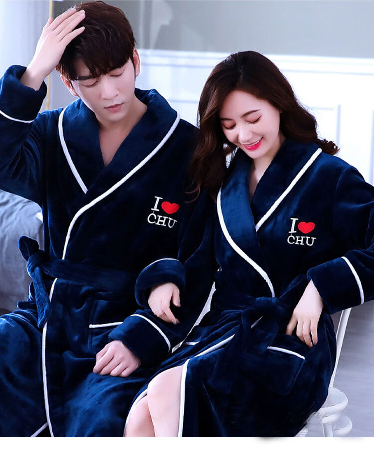 恒源祥正品授权情侣睡衣火辣情趣睡袍春秋冬款长袖套装2020年新款珊瑚