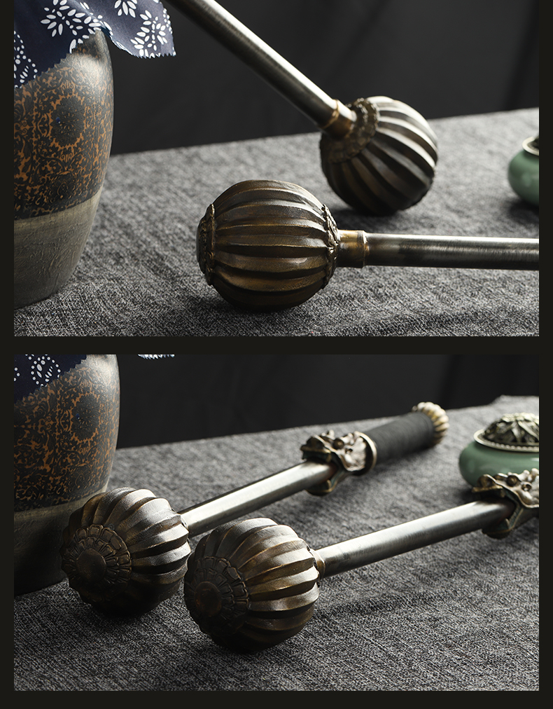 kd 长安十二时辰同款双锤 崔器金瓜铜锤 武术表演训练收藏摆设锤 2只