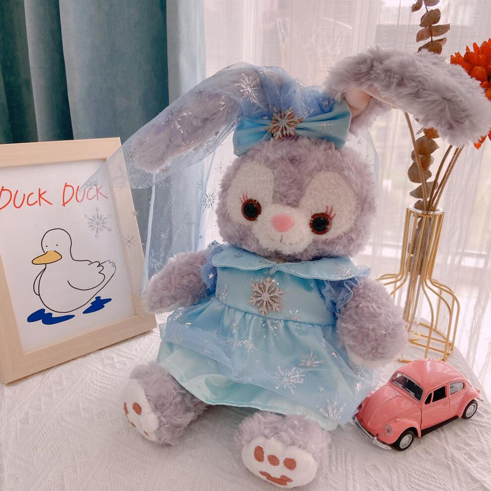 迪士尼(disney)星黛露公仔骨架兔子毛绒玩具史黛拉兔婚纱压床娃娃玩偶