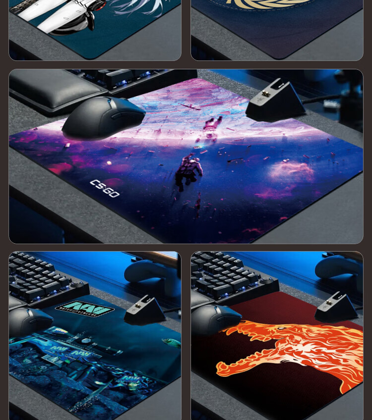 电竞游戏超大锁边csgo男生吃鸡fps野荷lol定制加厚细面桌垫 tyloo天禄