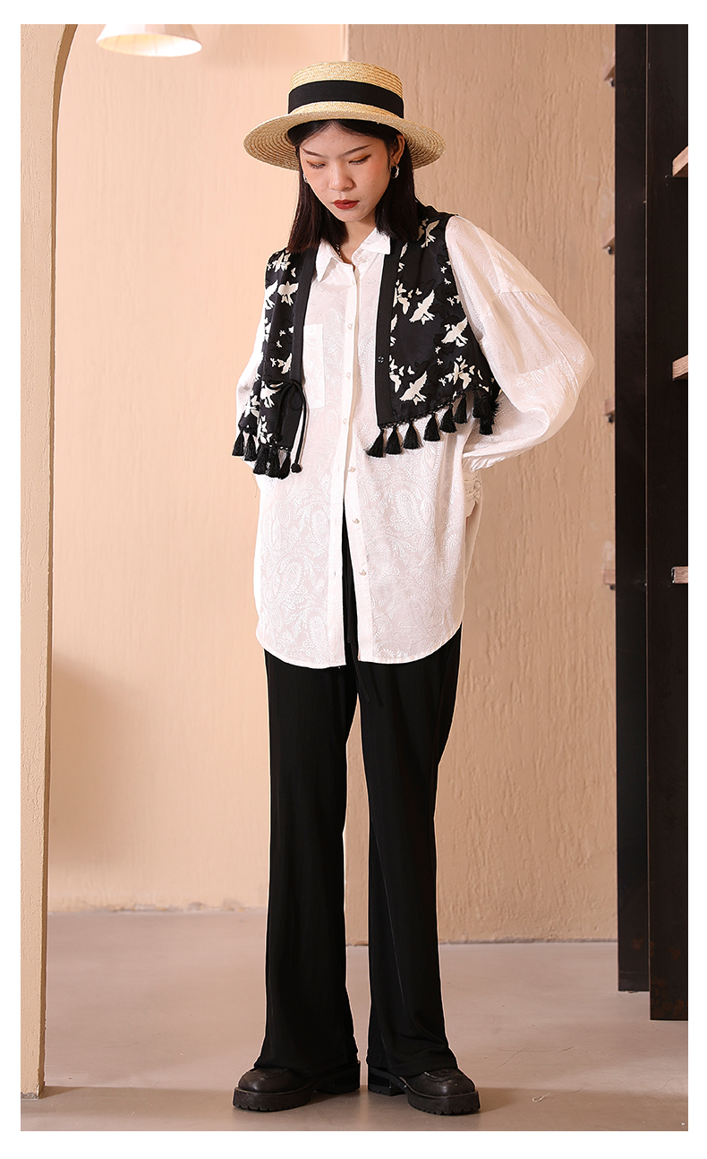 西町村屋(setirom)女装高腰简约冰感针织微喇裤2022夏显瘦垂感休闲裤