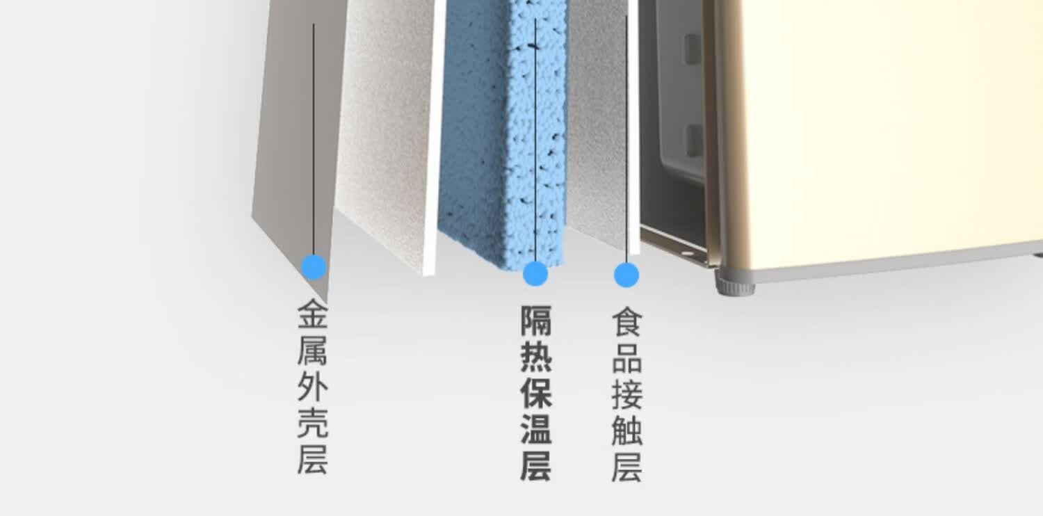 志能高效小冰箱家用小型宿舍出租房用冷冻冷藏迷你双开门冰熊电冰箱一