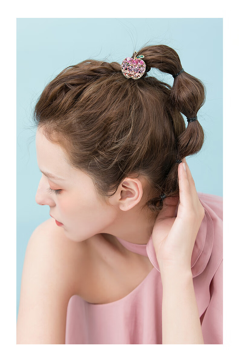 皮筋女扎头网红ins森系少女丸子头苹果发绳个性简约发圈头绳发饰深