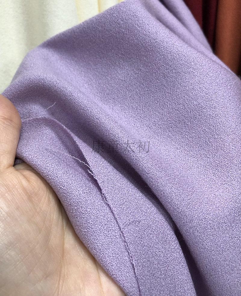 美利奴羊毛弹力绉纱面料新品纯色精纺全毛垂坠高定西装连衣裙布料暗红