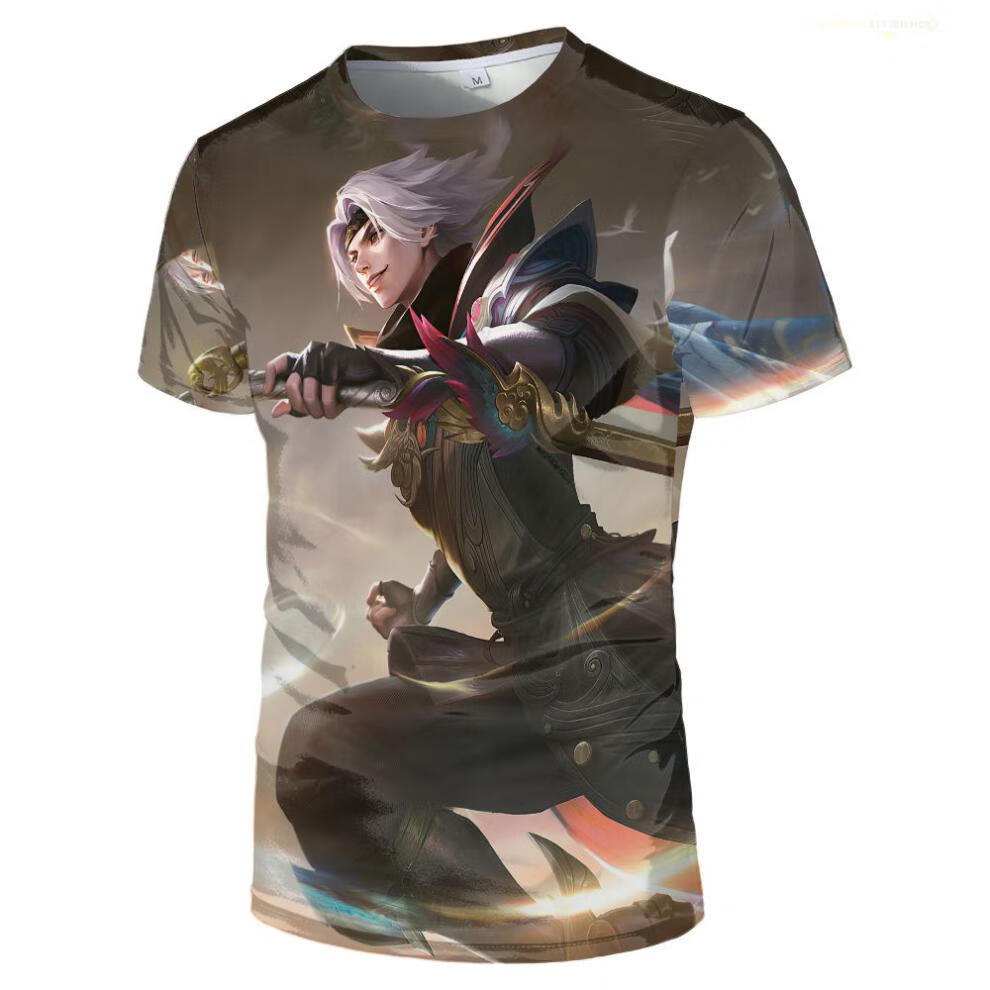 2022王者荣耀t恤耀衣服3d印花短袖同款马超衣服神威中学生青少年n tbb