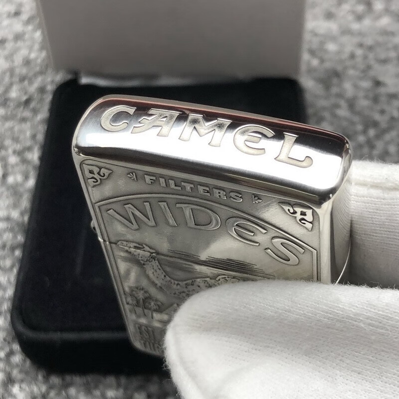 美国原装zippo之宝打火机纯银盔甲加厚个性雕刻骆驼男士高端银机轻奢