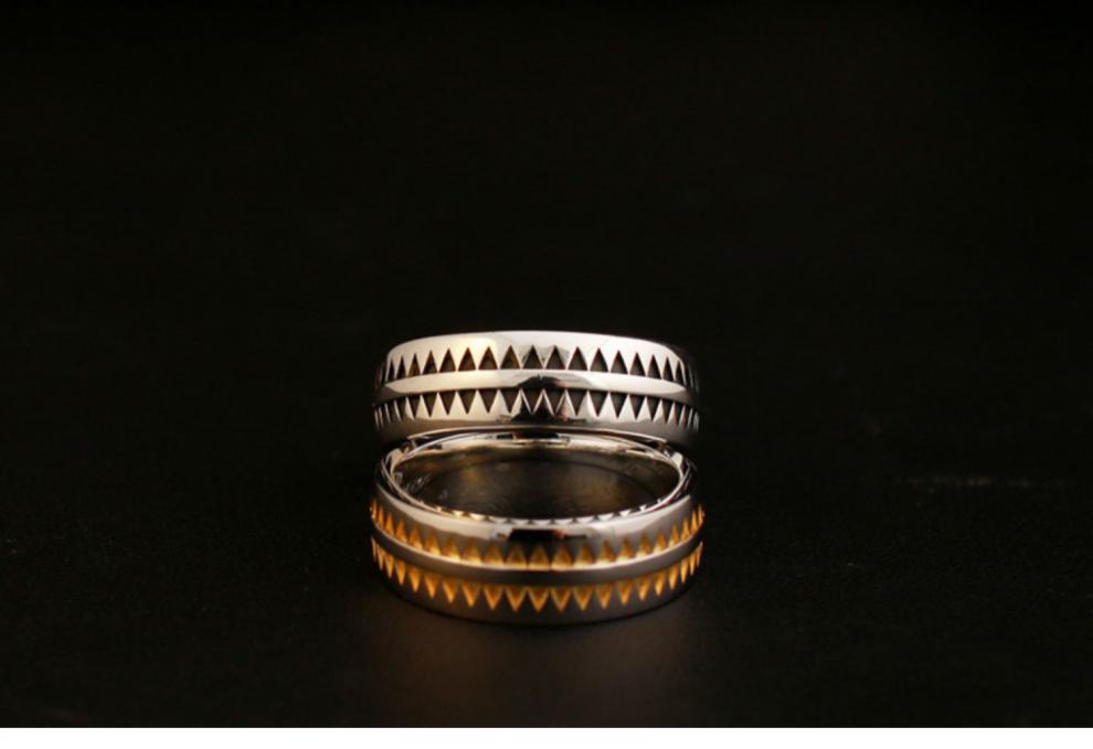 {klcopk珠宝 } 高桥盾 高桥吾郎 锯齿 戒指 指环 22#【图片 价格 品牌