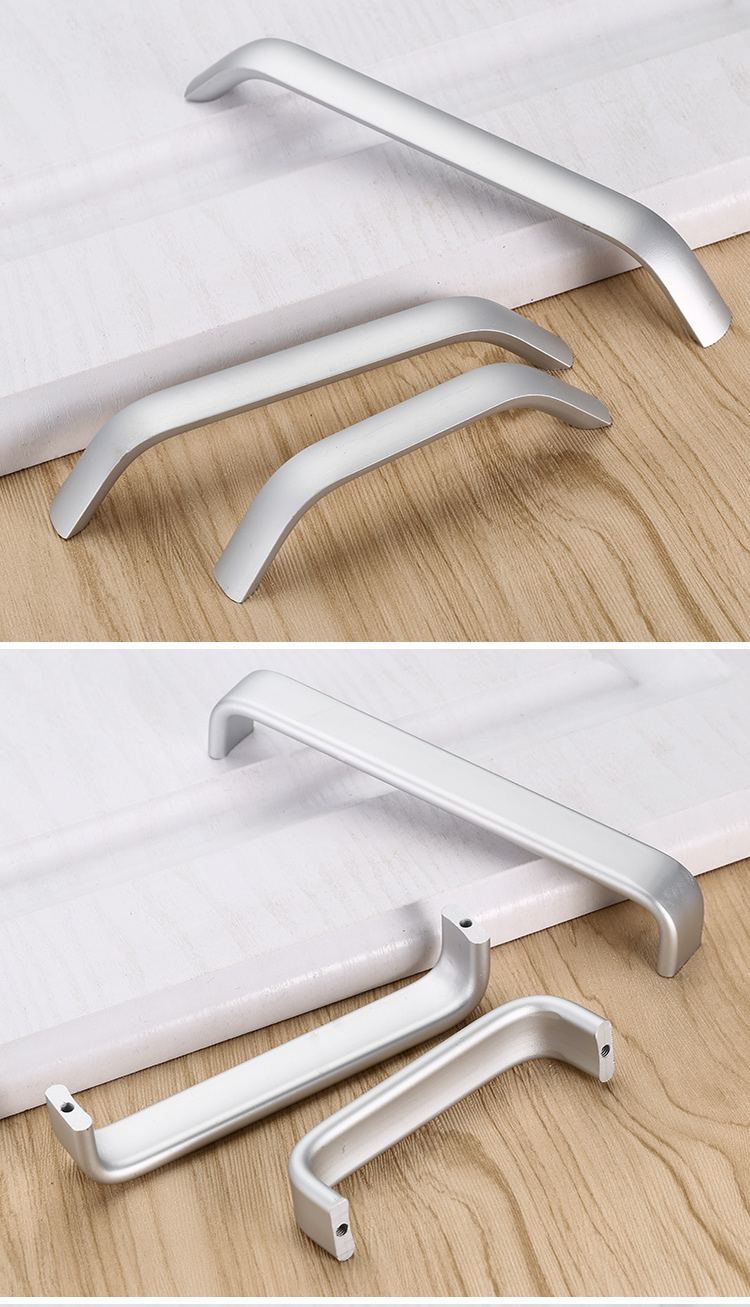 实心太空铝合金厨房橱柜拉手简约鞋柜衣柜门厨柜抽屉柜子把手 加厚