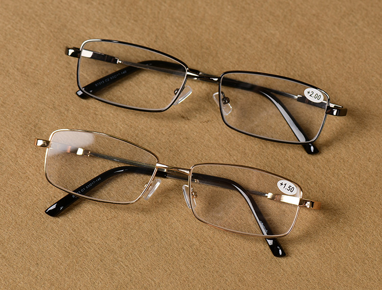 水晶老花镜男女石头超轻高舒适清耐磨全框东海记忆眼镜深灰色镜框200