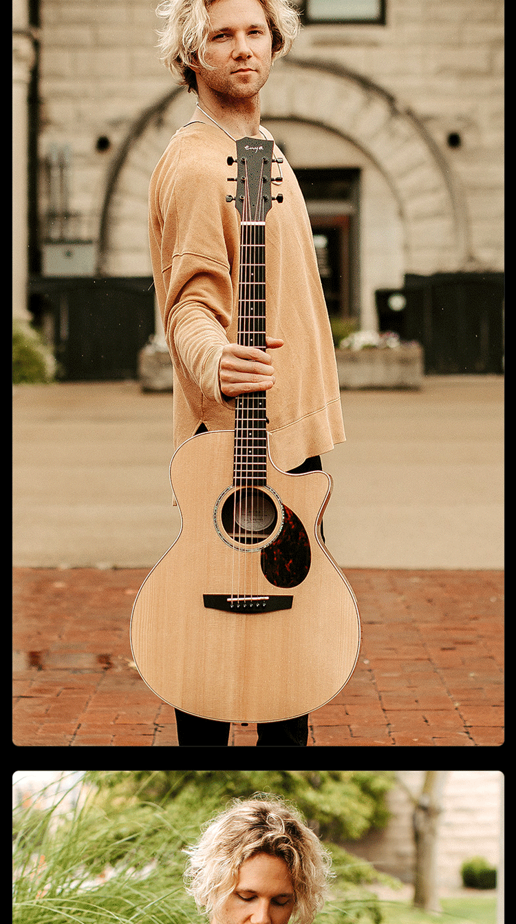 enya恩雅吉他q1m民谣单板吉它初学者入门款41寸原木款男女生专用q1m