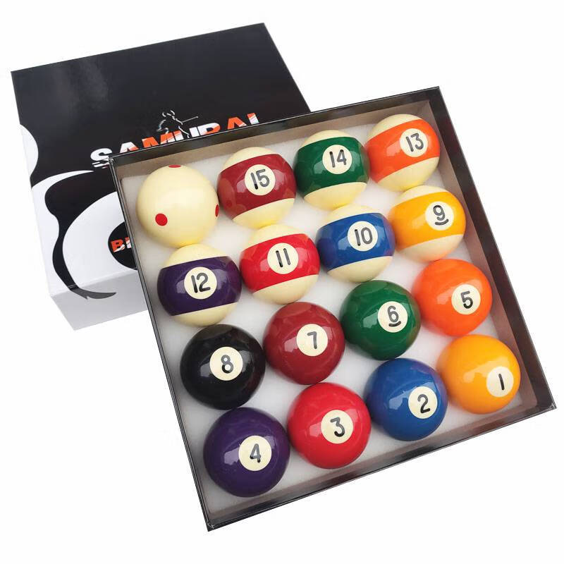 台球水晶球台湾美式小号台球子树脂结实耐打十六彩黑八美式二号水晶球