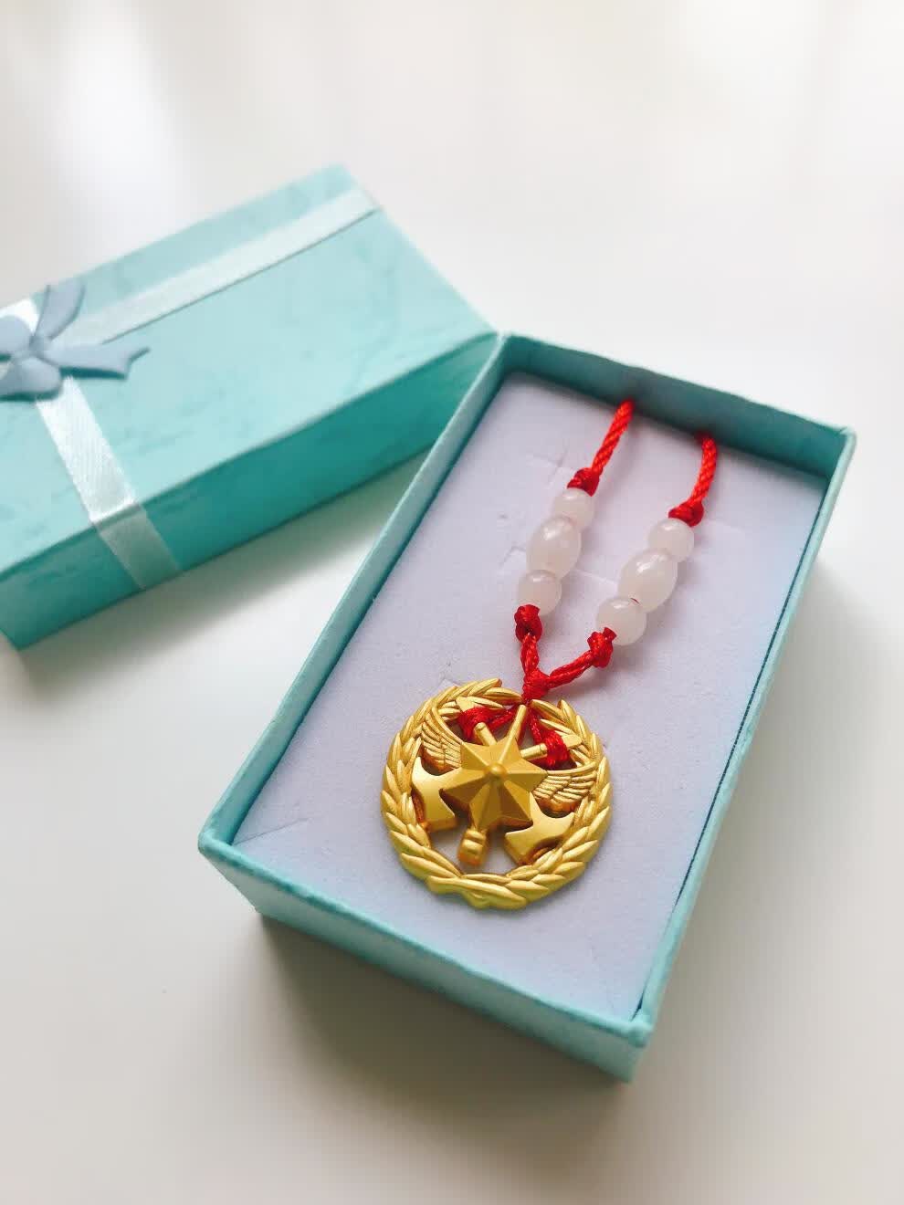 消防领花手绳红绳编织手链异地恋情侣礼物饰品 火焰蓝红绳项链 备注可