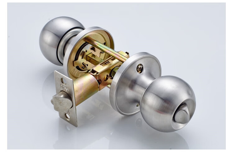 三杆式球形锁塑钢门卫生间浴室门锁室内三柱三杆锁球型铝合金家用 门