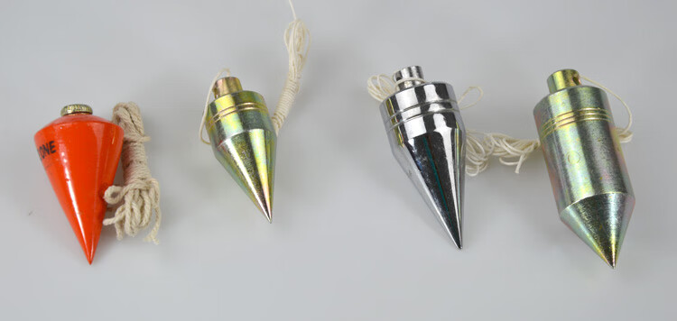 活尖垂球测绘锤球100g测量线坠150克垂球250克吊线坠500g金属线锤2000