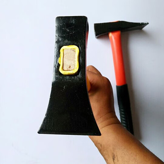 刨斧刨锛瓦工工具砌砖砖斧砖瓦砖刀管柄震耐用柄刨斧 兰把套白头刨斧