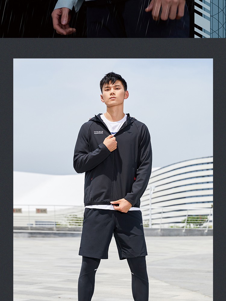 李宁外套风衣经典开衫宽松2020训练系列男子防泼水运动风衣afdq345 新