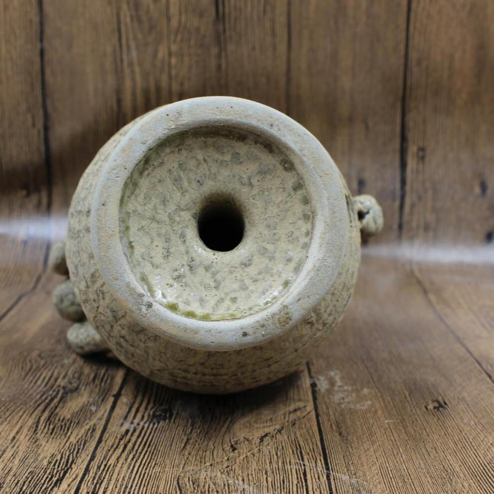 倒流壶景德镇仿古瓷宋越窑手工捏雕虎图倒流壶老货古瓷器收藏古玩