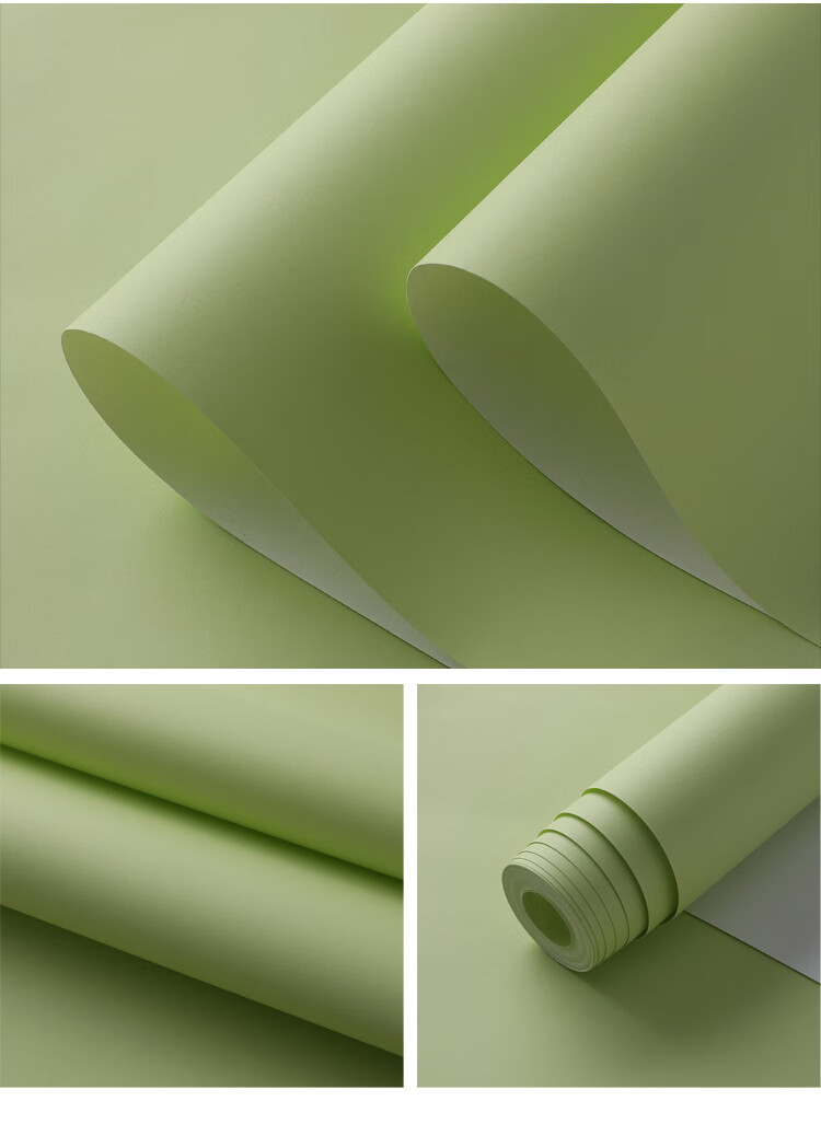 北欧简约纯色素色墨绿色灰色防水墙纸咖啡厅服装店理发店壁纸浅灰色仅