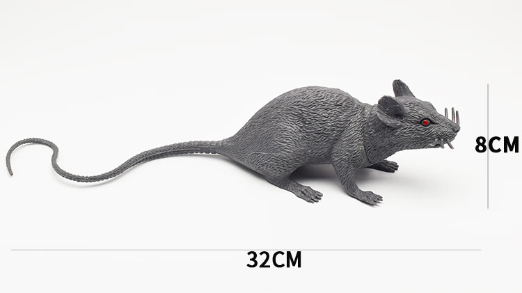 猫玩的假的老鼠软胶假老鼠模型仿真大老鼠玩具万圣节整蛊吓人恶搞小