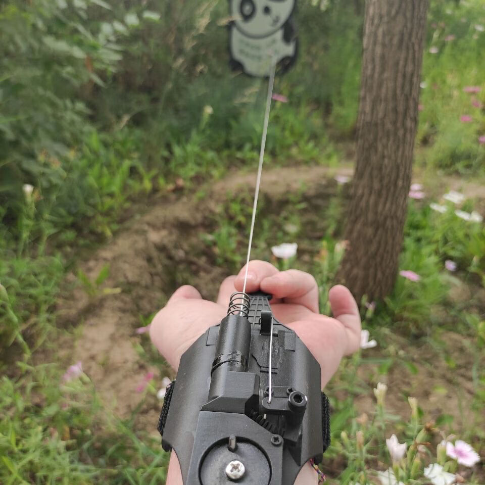 蜘蛛侠发射器自动回收真蛛丝绳索绳子手腕式小型黑科技玩具土丝双簧黑