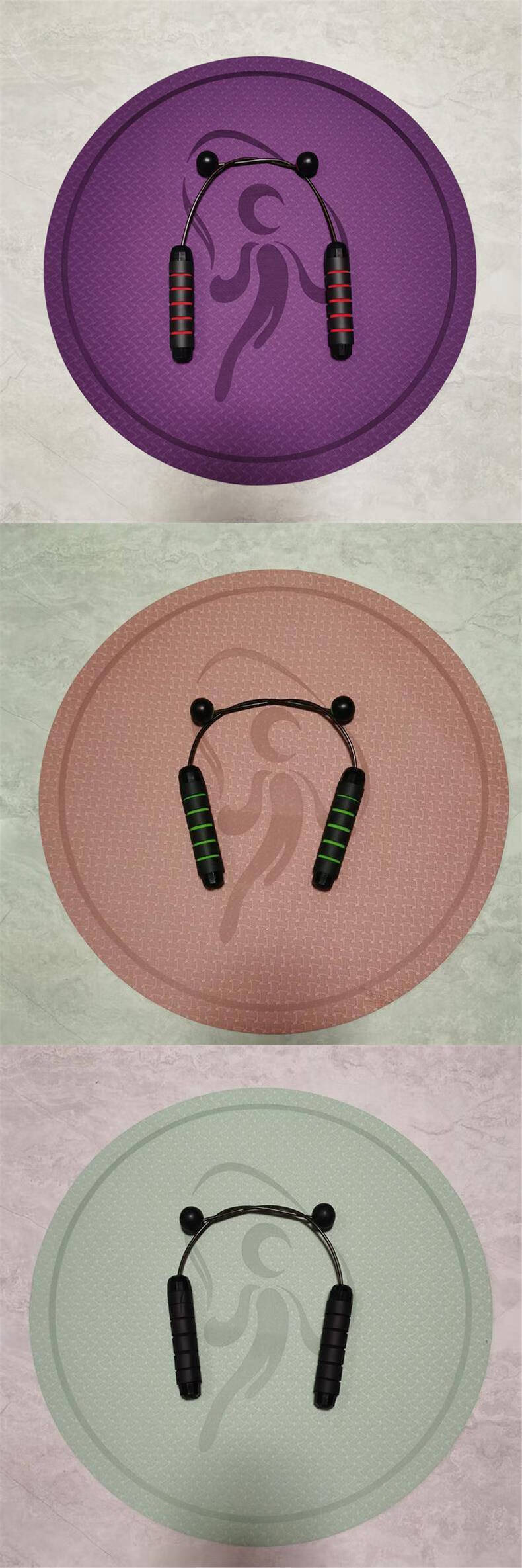 隔音垫跳绳圆形家用跳绳减震垫圆形坐垫户外室内加厚居家实用瑜伽垫