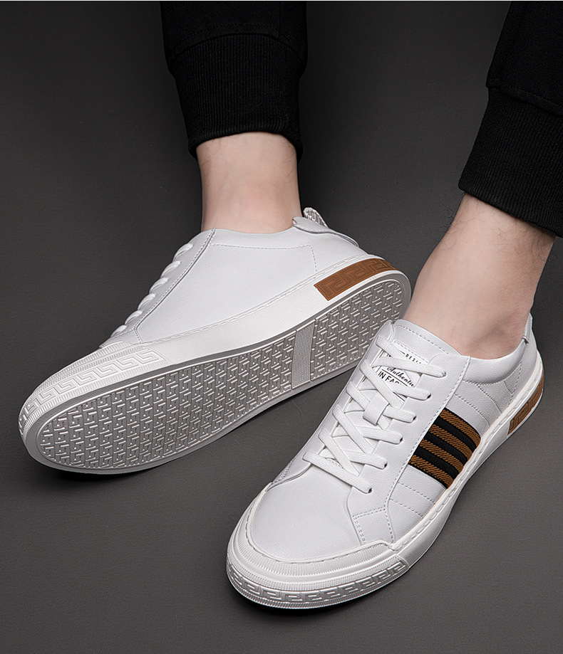 2022新款男士休闲鞋舒适男鞋休闲男士板鞋牛皮男鞋 黑